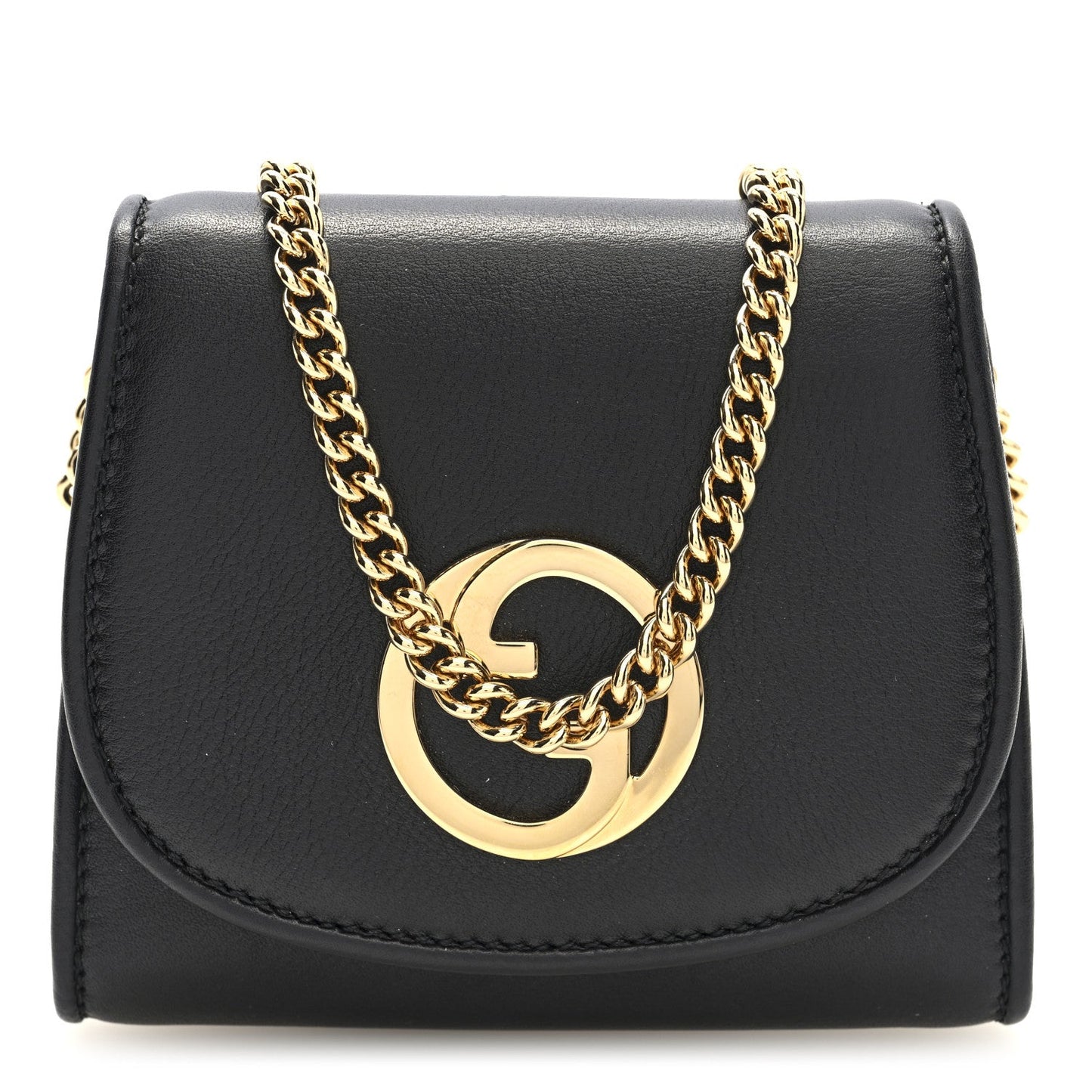 Roxy Calfskin Medium Blondie Chain Wallet Black