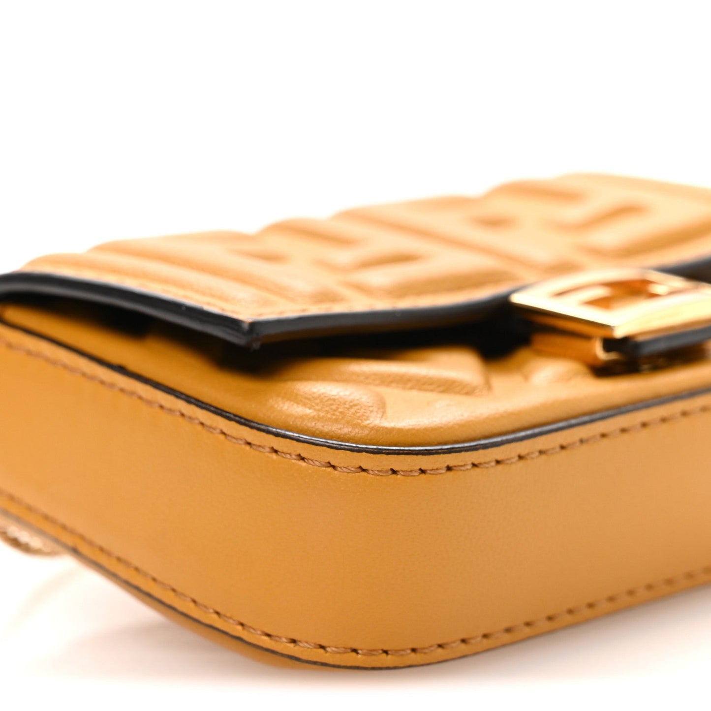 Nappa Matisse FF Embossed Nano Baguette Charm Zucca