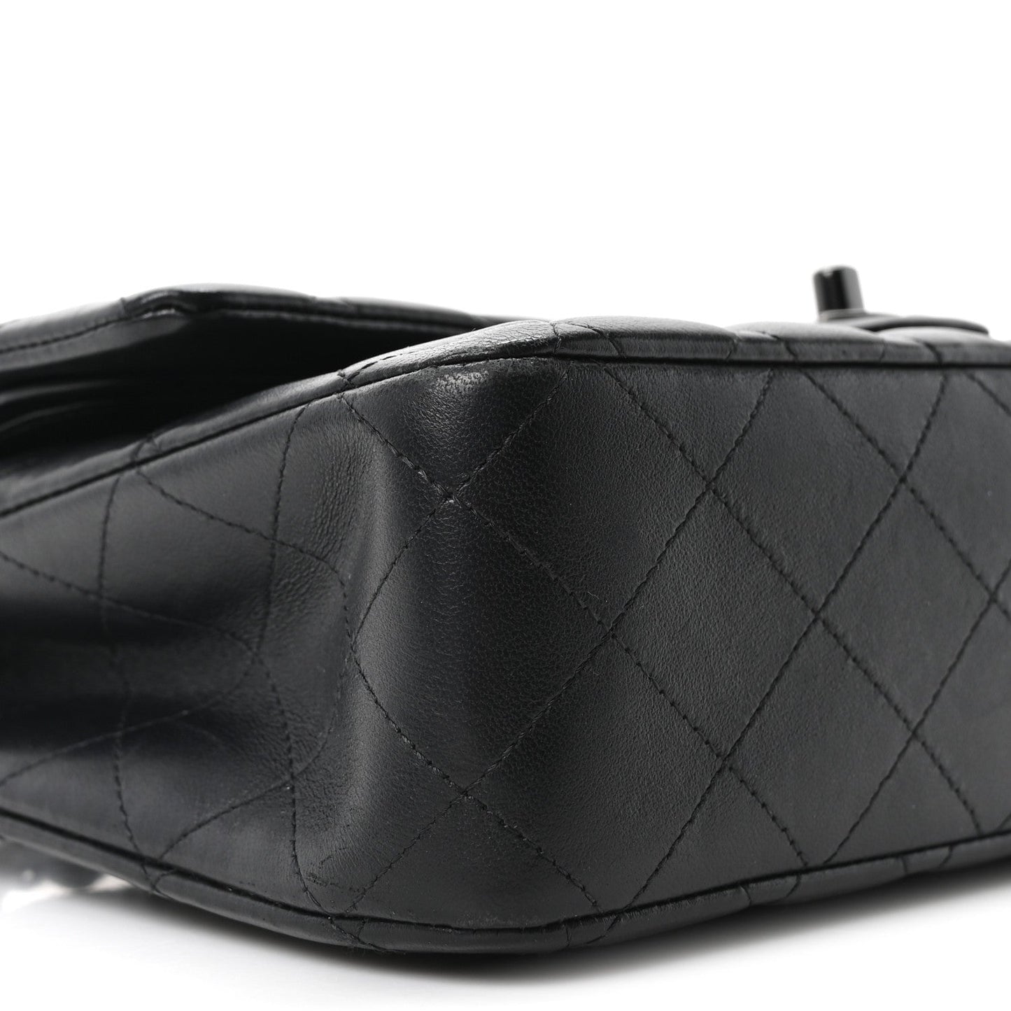 Lambskin Quilted Medium Double Flap So Black