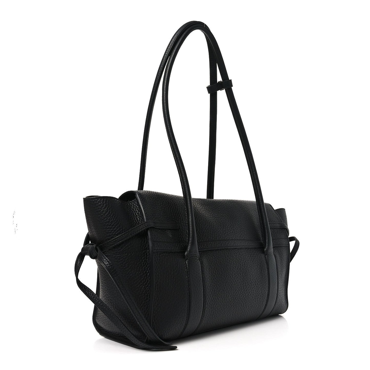 Heavy Grain Small Soft Bayswater Satchel Black