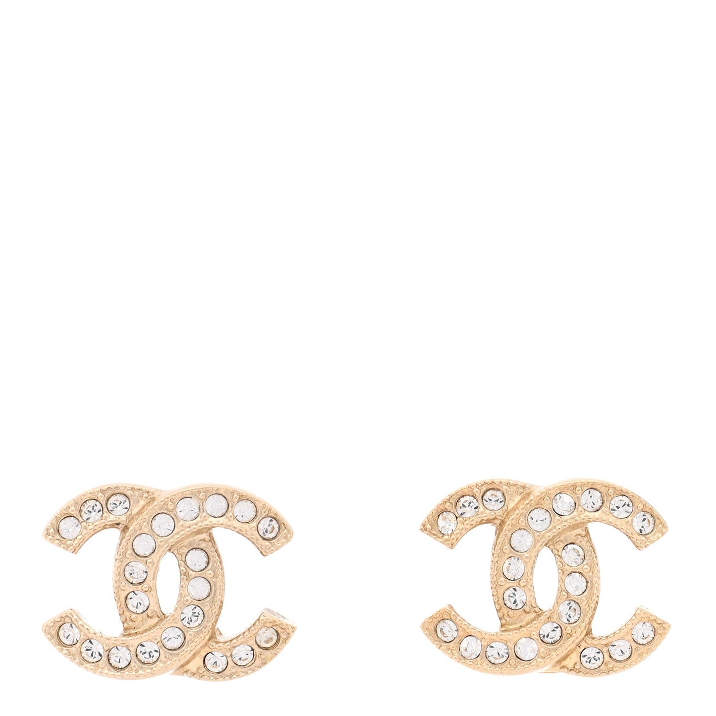 Crystal CC Earrings Gold