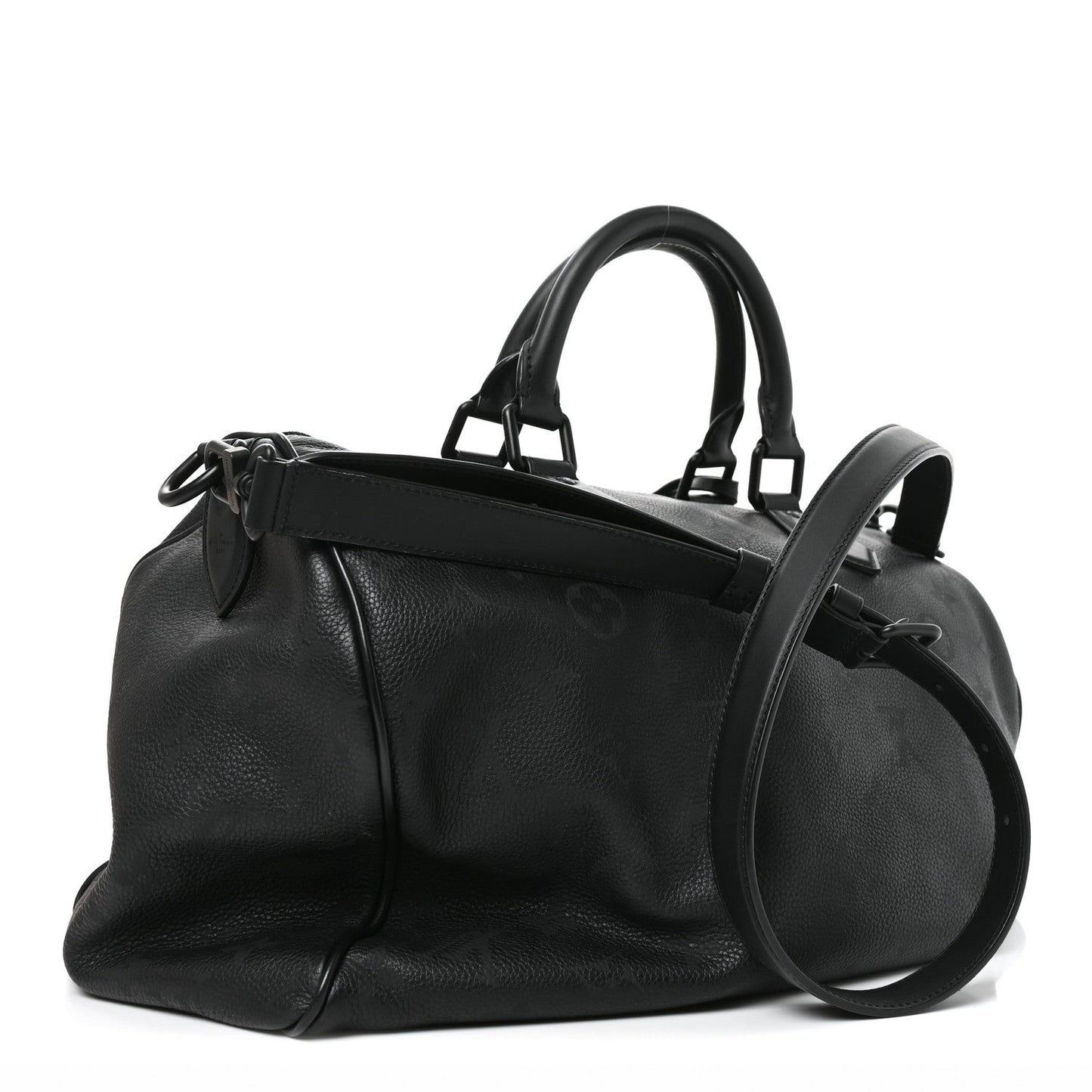Calfskin Monogram Speedy P9 Bandouliere 40 Ultra Black