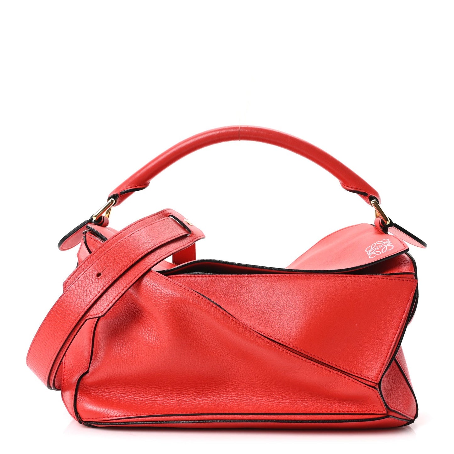 Calfskin Medium Puzzle Bag Scarlet