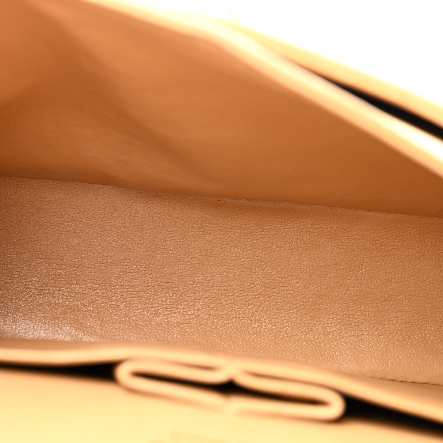 Lambskin Quilted Medium Double Flap Beige
