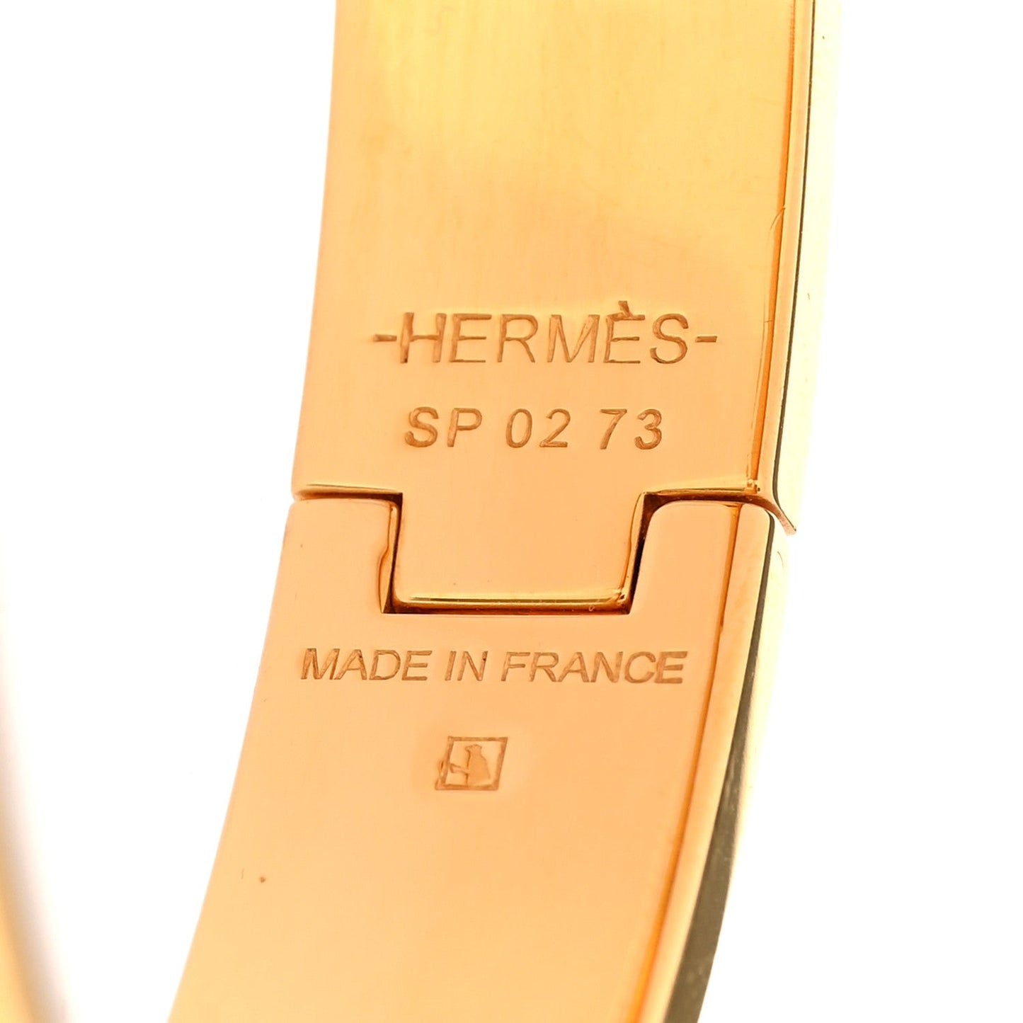 Enamel Narrow Clic Clac H Bracelet GM Rose Candeur