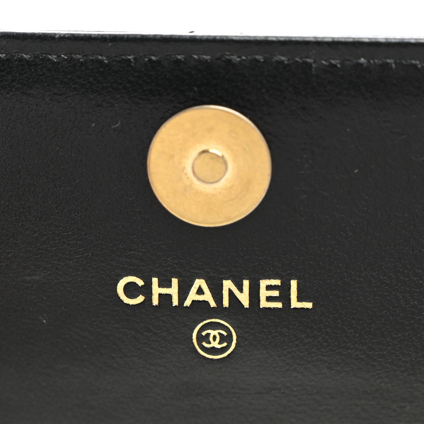 Lambskin Quilted Chanel 19 Flap Coin Purse With Chain Black