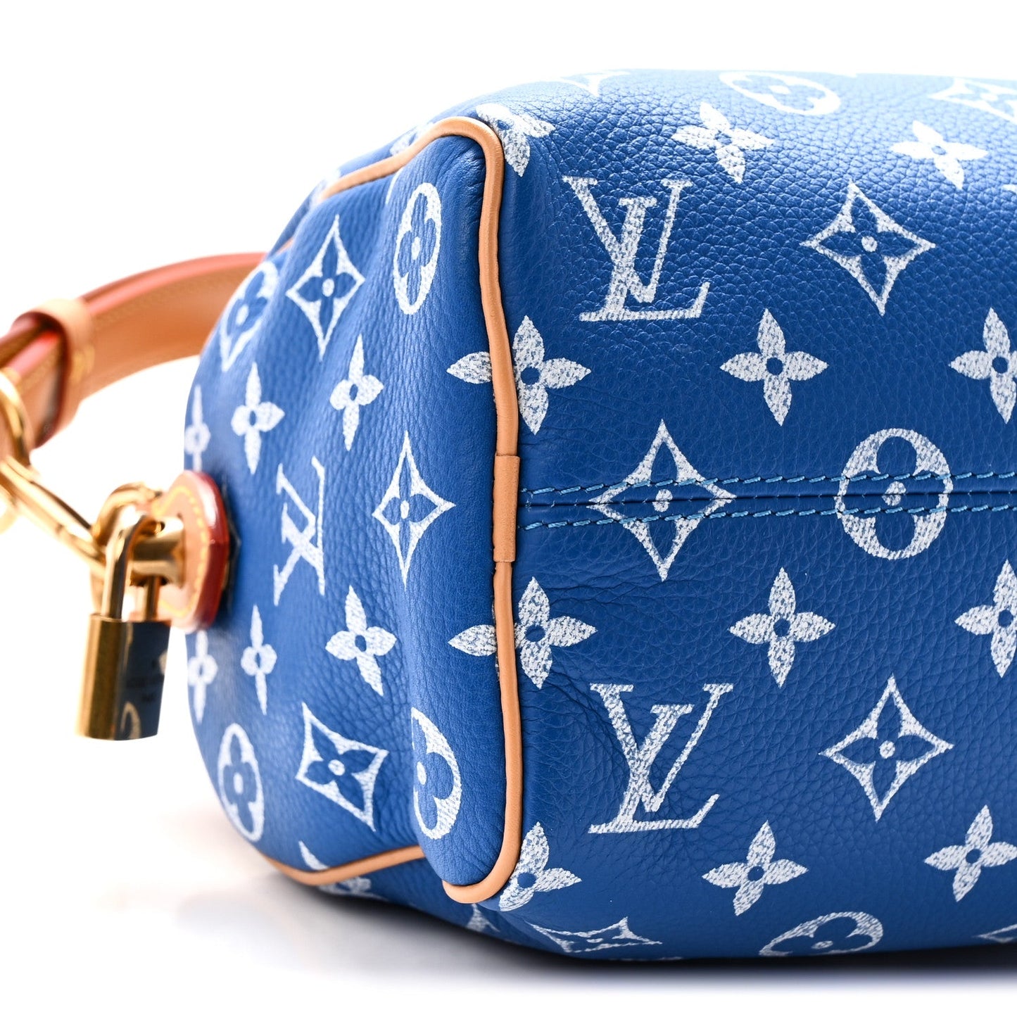Calfskin Monogram Speedy P9 Bandouliere 20 Blue
