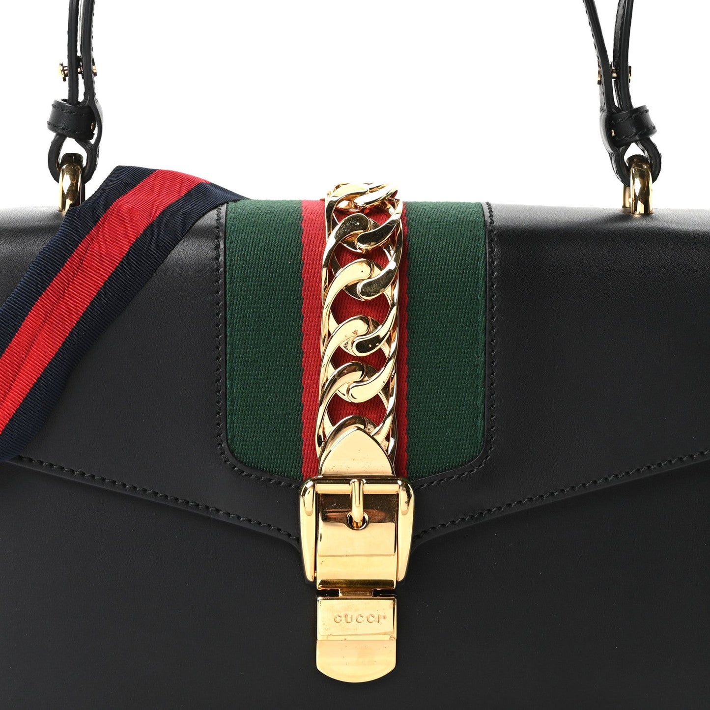 Calfskin Small Sylvie Shoulder Bag Black