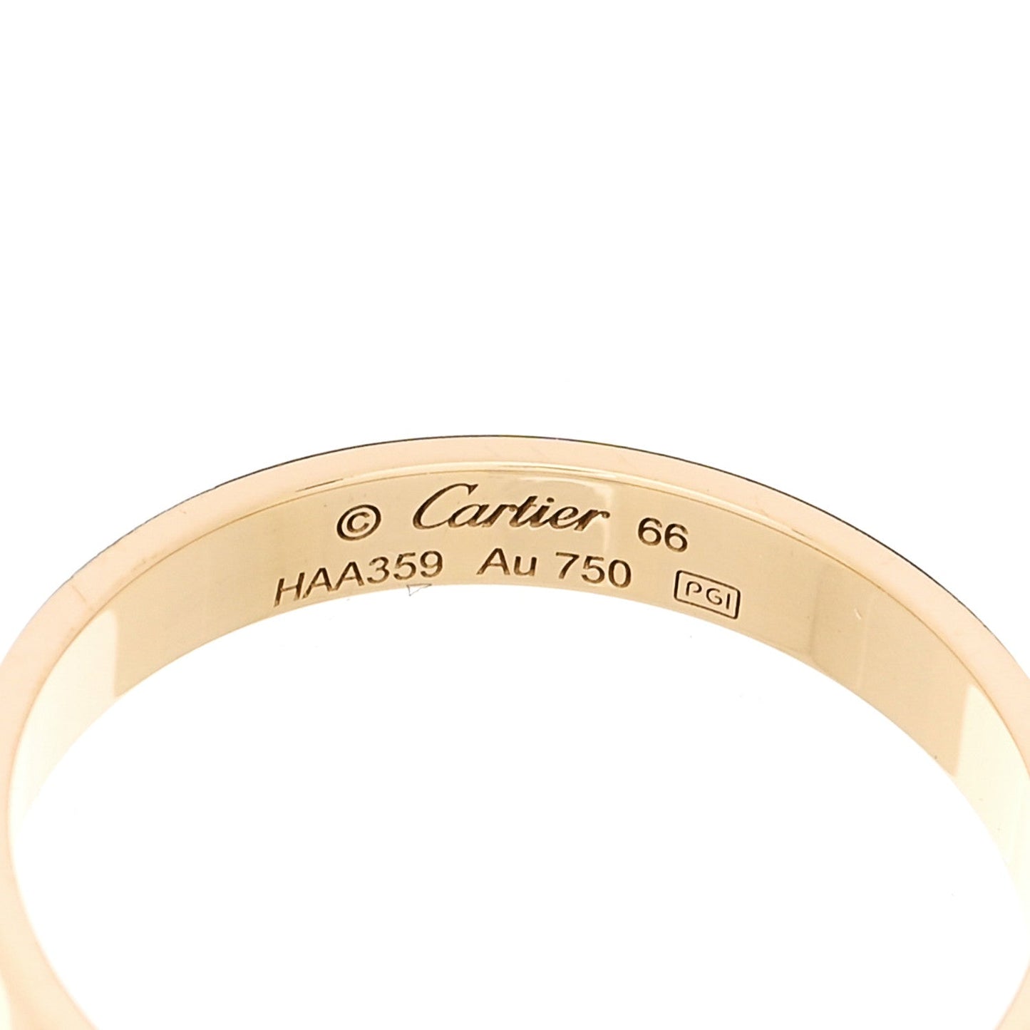 18K Yellow Gold 3.5mm LOVE Wedding Band Ring 66 11.5