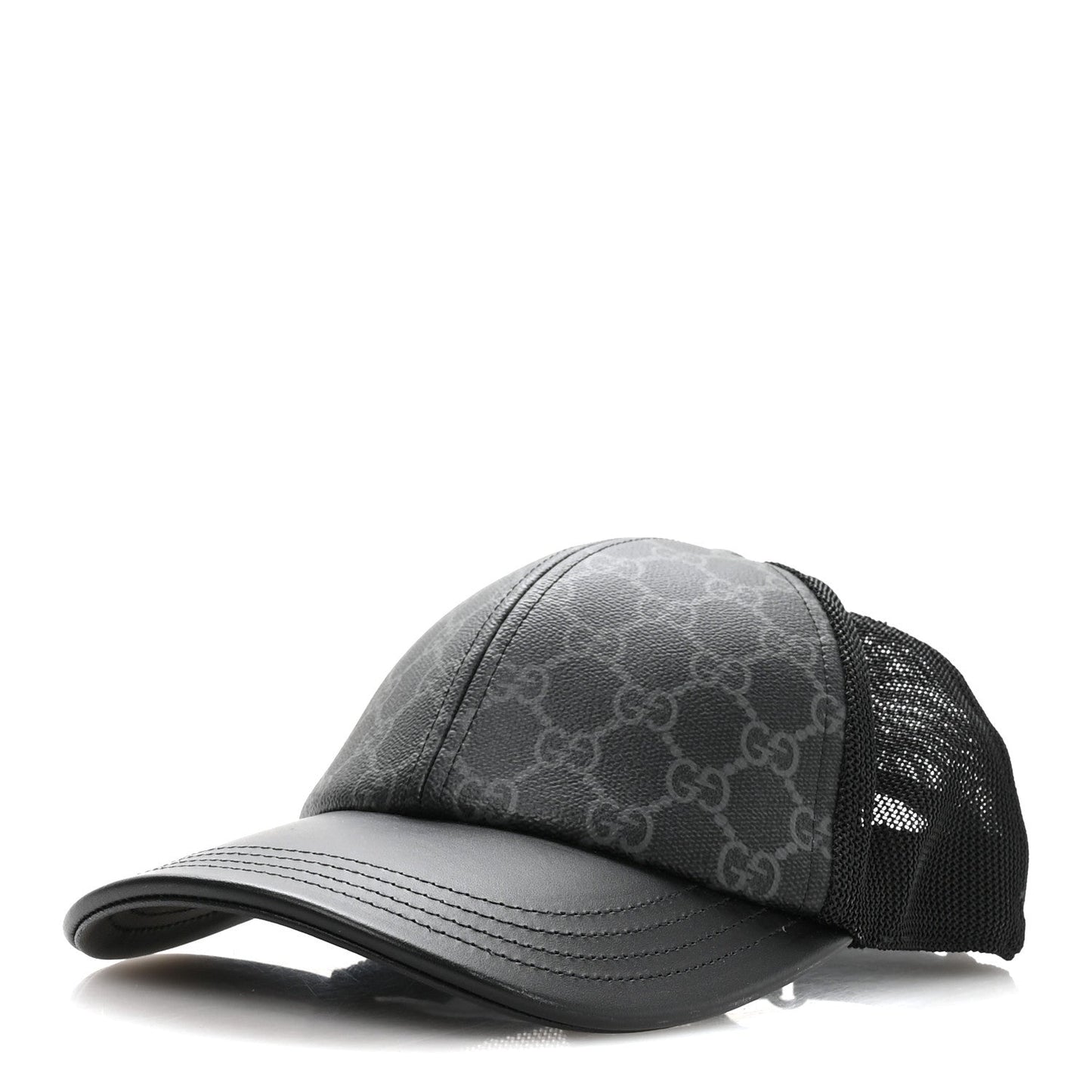 GG Supreme Monogram Baseball Hat S Black