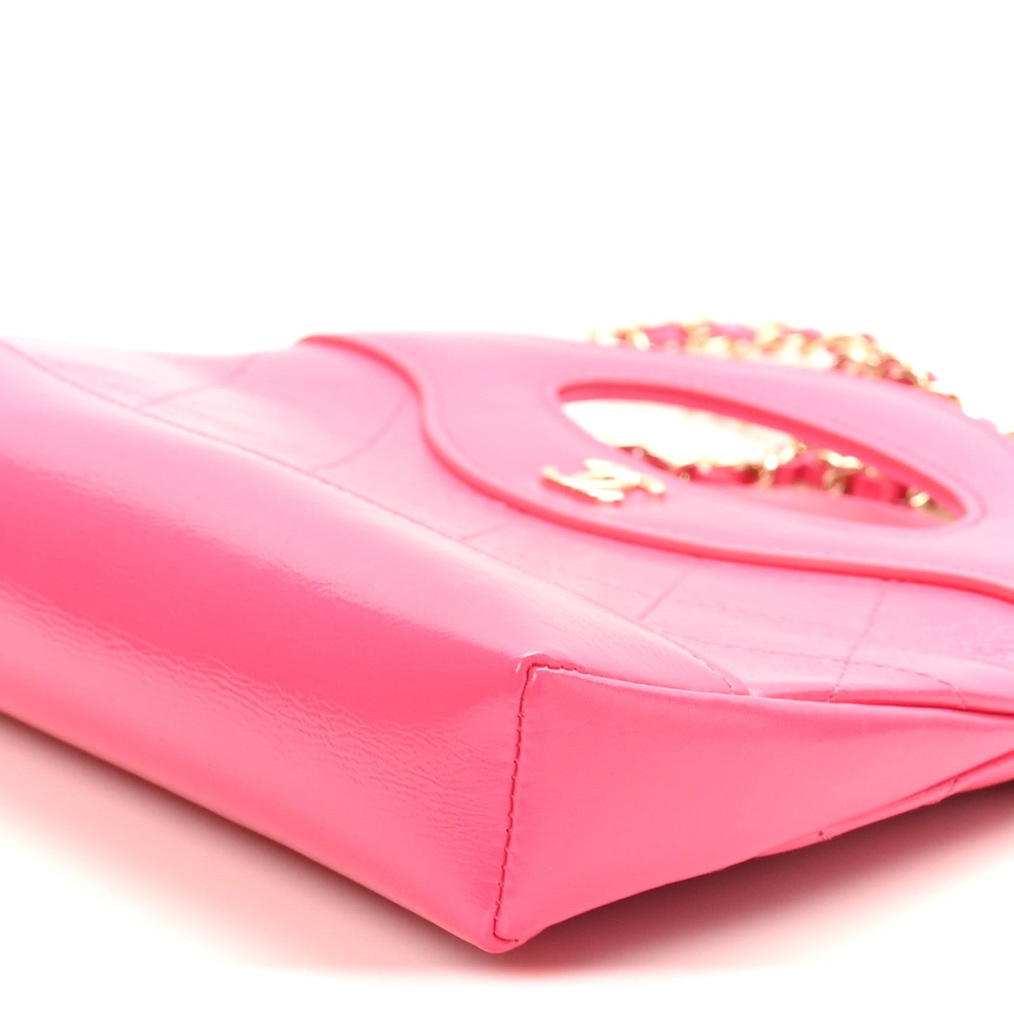 Shiny Crumpled Calfskin Quilted Nano 31 Shopping Bag Pink