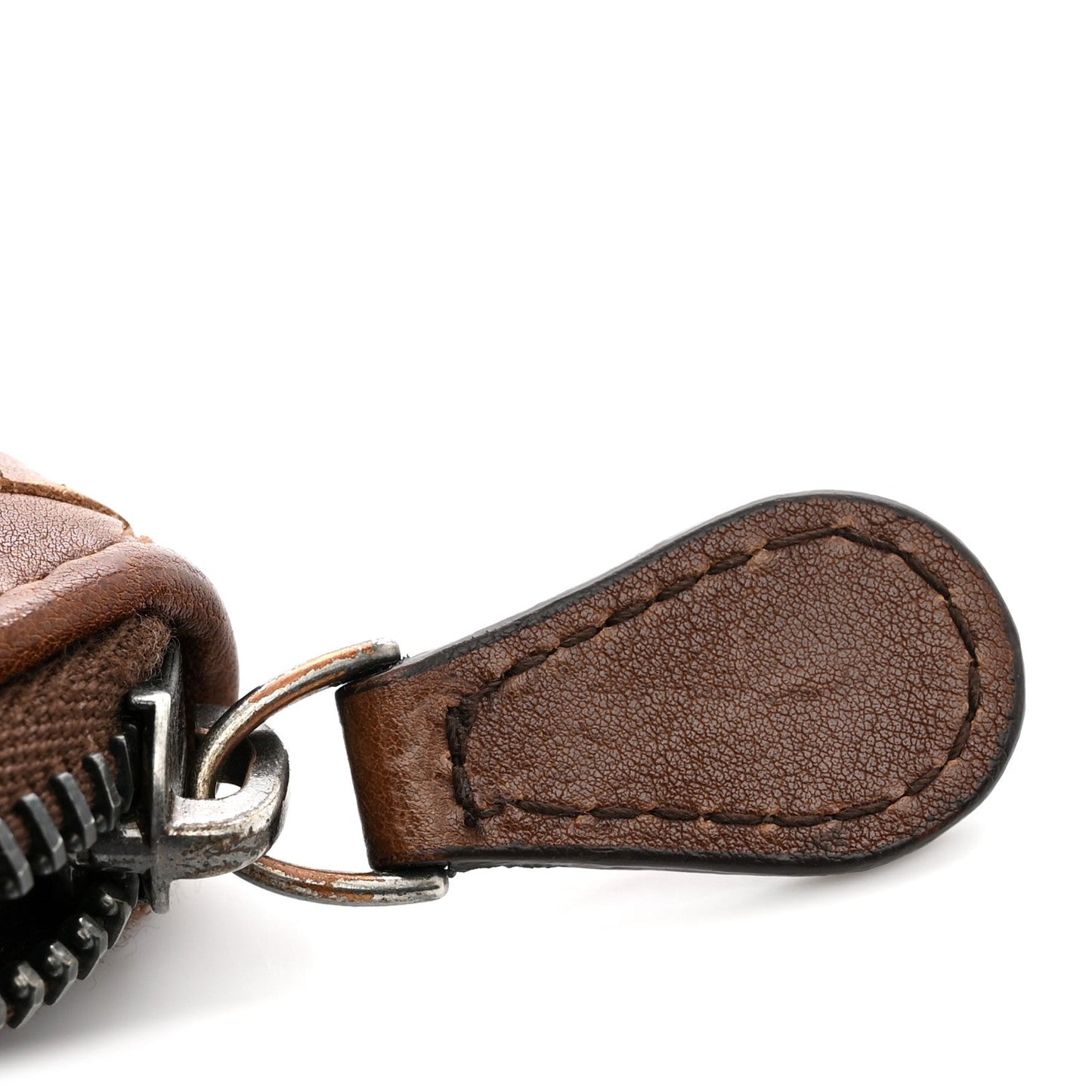 Nappa Intrecciato Zip Around Wallet Brown