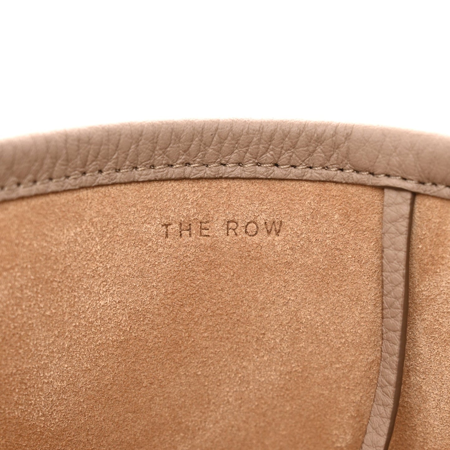Grained Calfskin Medium N/S Park Tote Dark Taupe