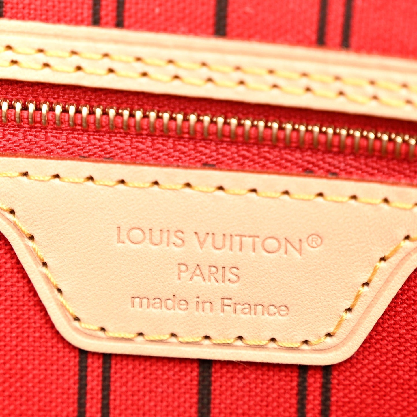 Monogram Inside Out Neverfull Bandouliere MM Rouge Sari