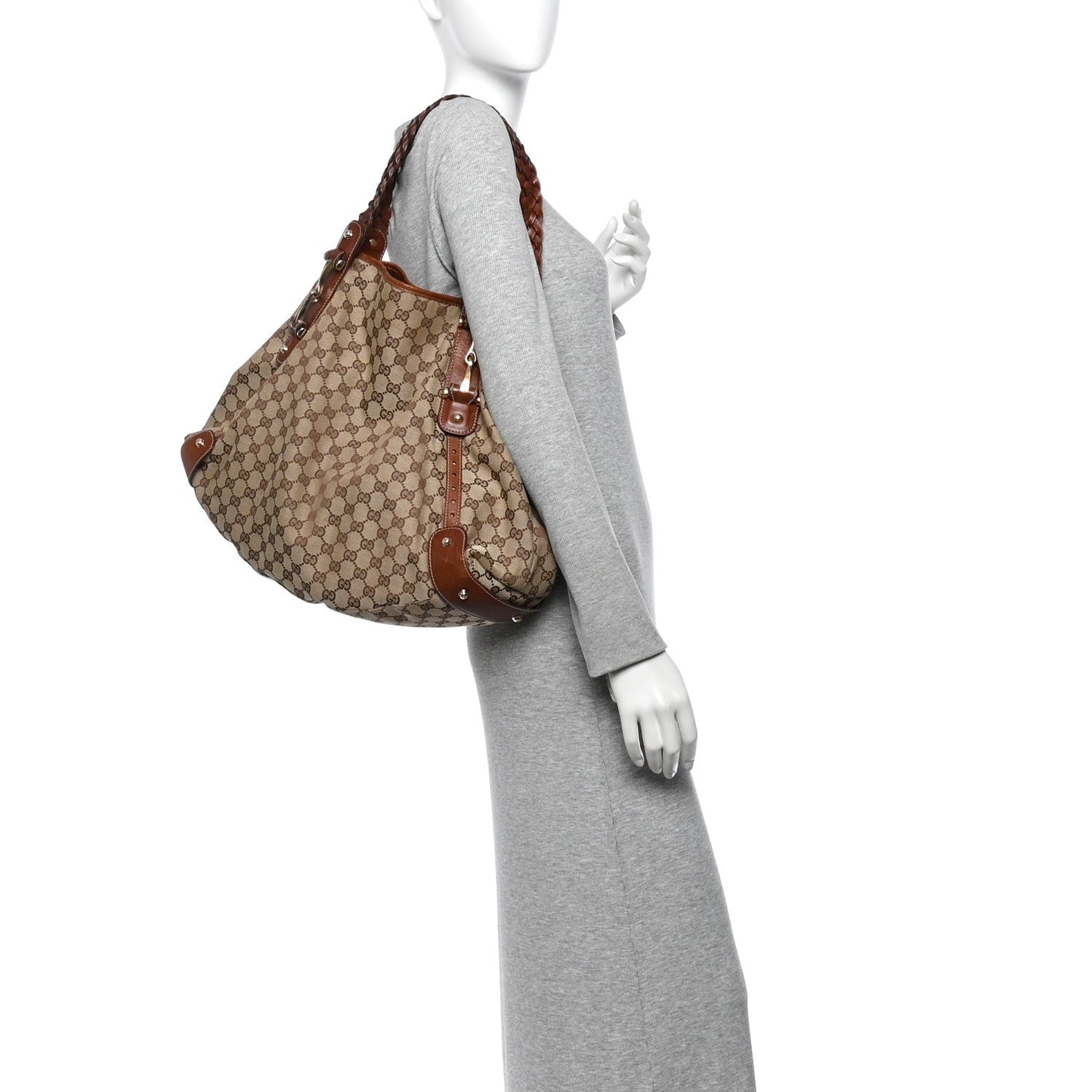 Monogram Medium Pelham Shoulder Bag Brown