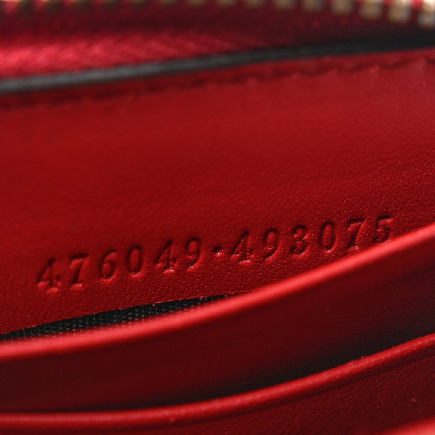GG Supreme Monogram Cherries Zip Around Wallet Hibiscus Red