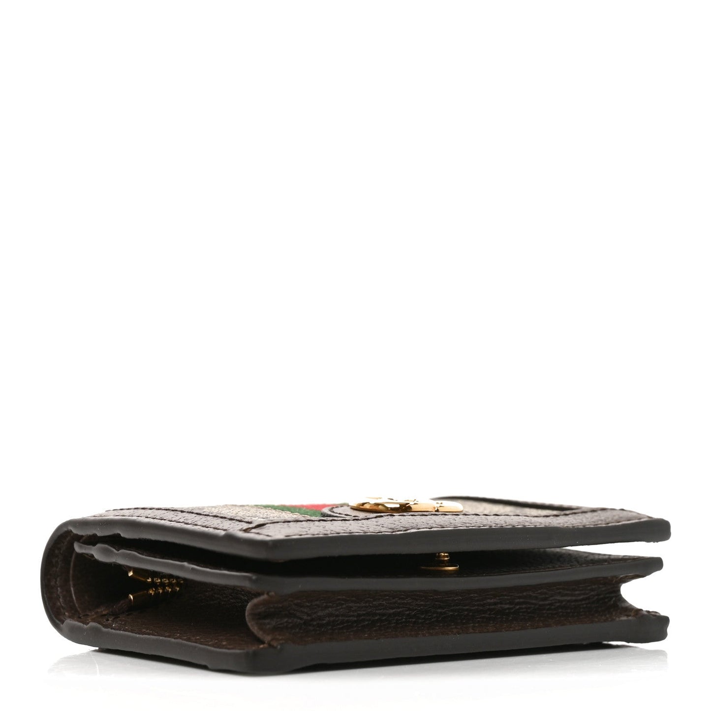 GG Supreme Monogram Web Ophidia Card Case Beige New Acero