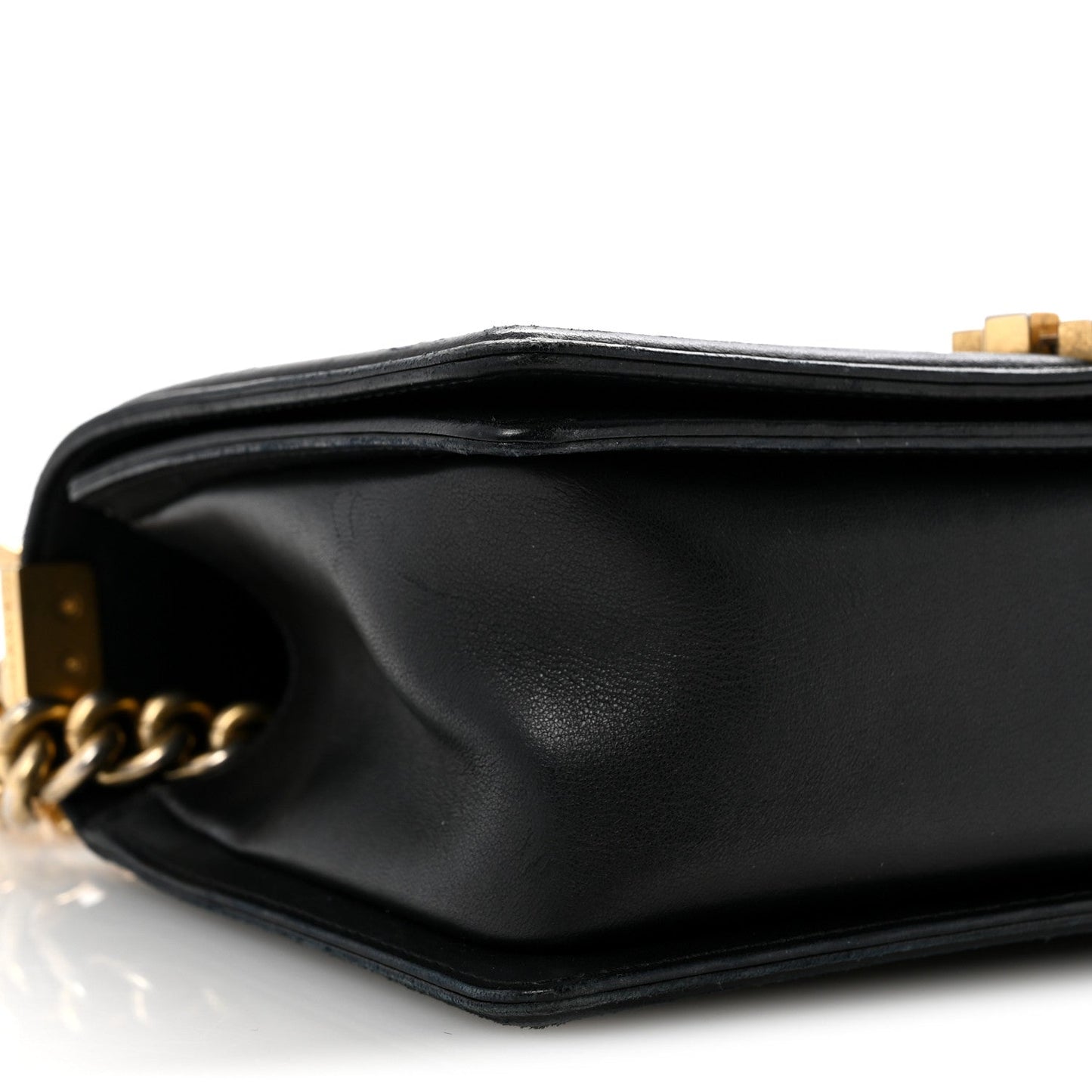 Lambskin Quilted Medium Boy Flap Black
