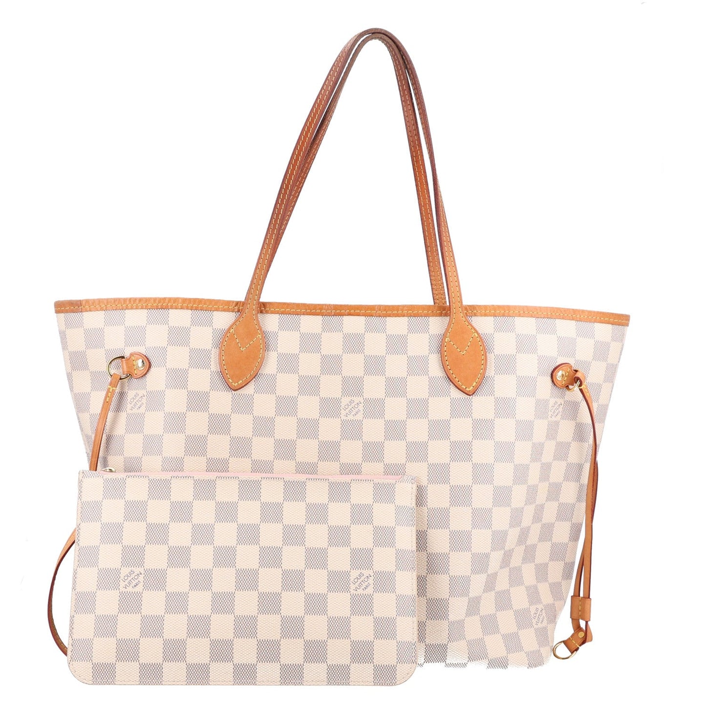 Damier Azur Neo Neverfull MM Rose Ballerine