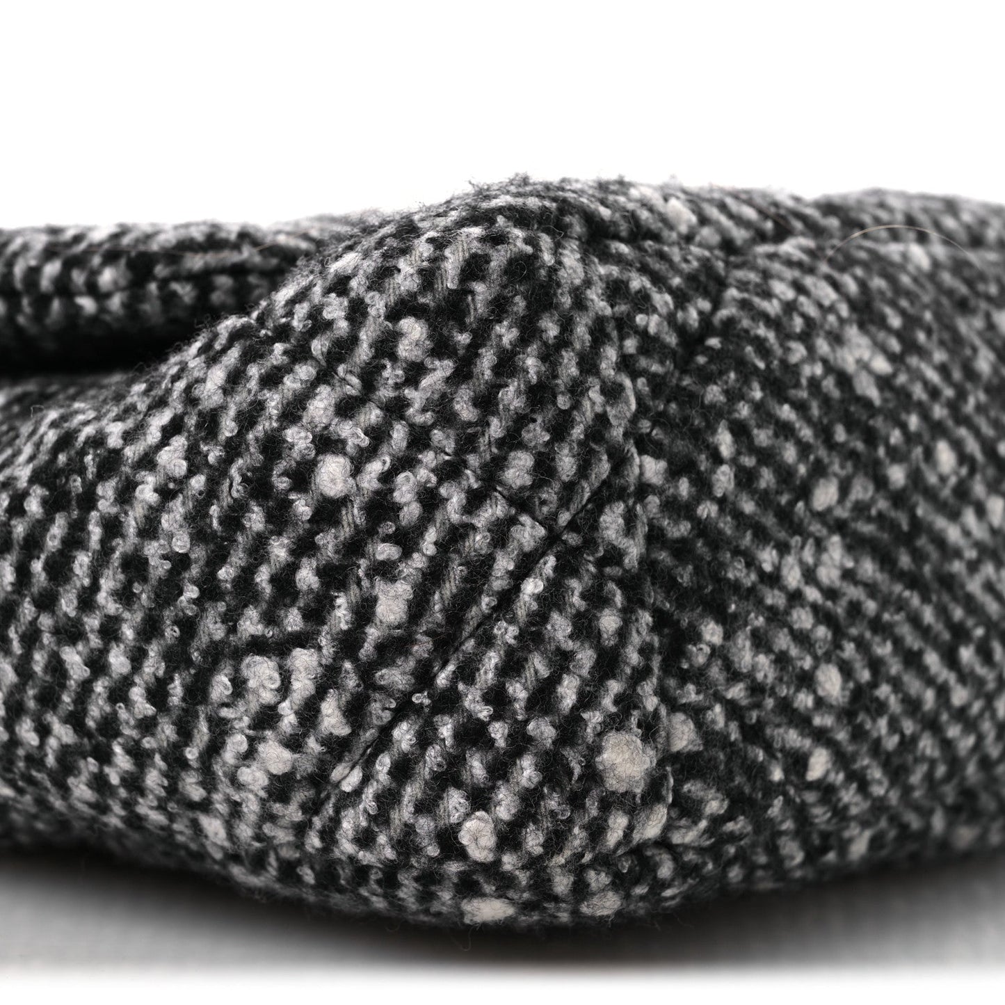 Tweed Quilted Medium Chanel 19 Flap Black White