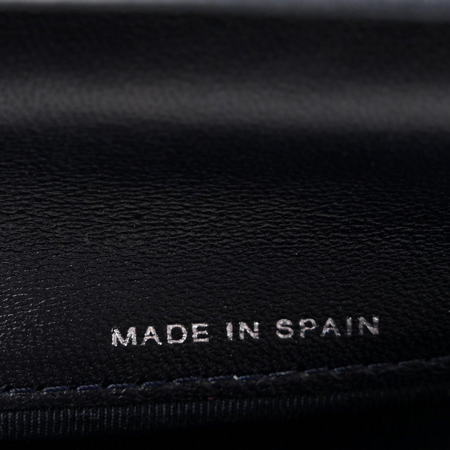 Lambskin Quilted Yen Wallet Blue
