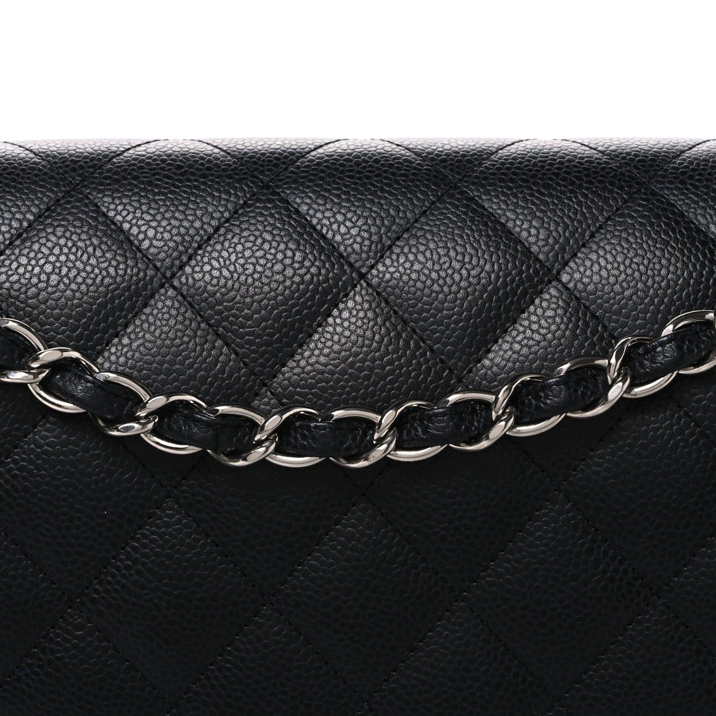 Caviar Quilted Maxi Double Flap Black