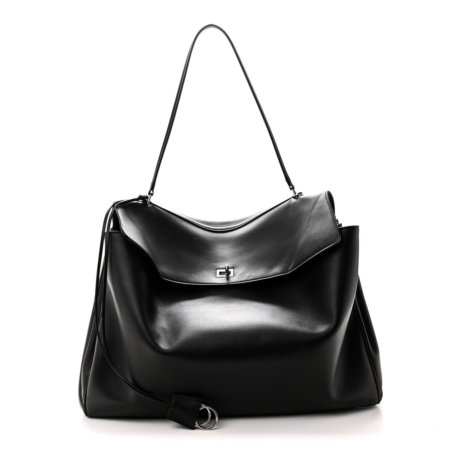 Smooth Calfskin Rodeo XL Top Handle Handbag Black Black