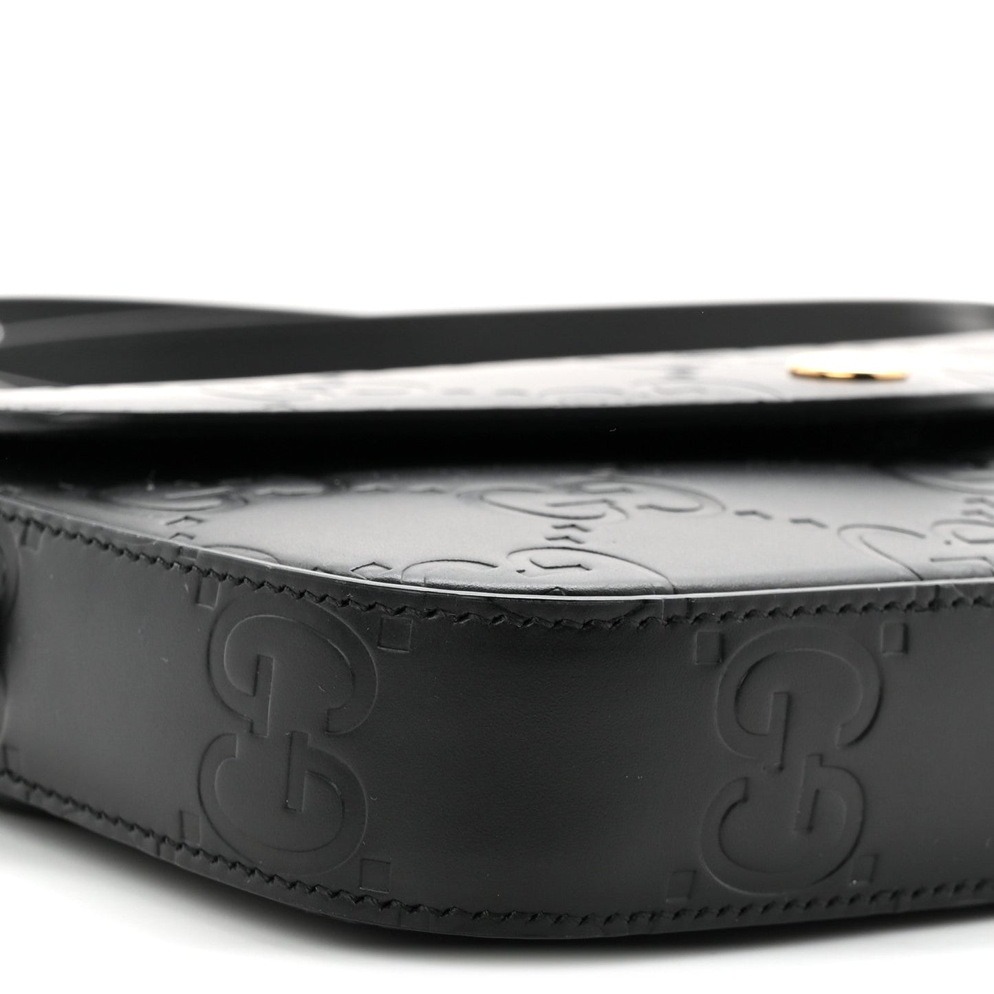Gilbert Calfskin GG Super Mini Shoulder Bag Black