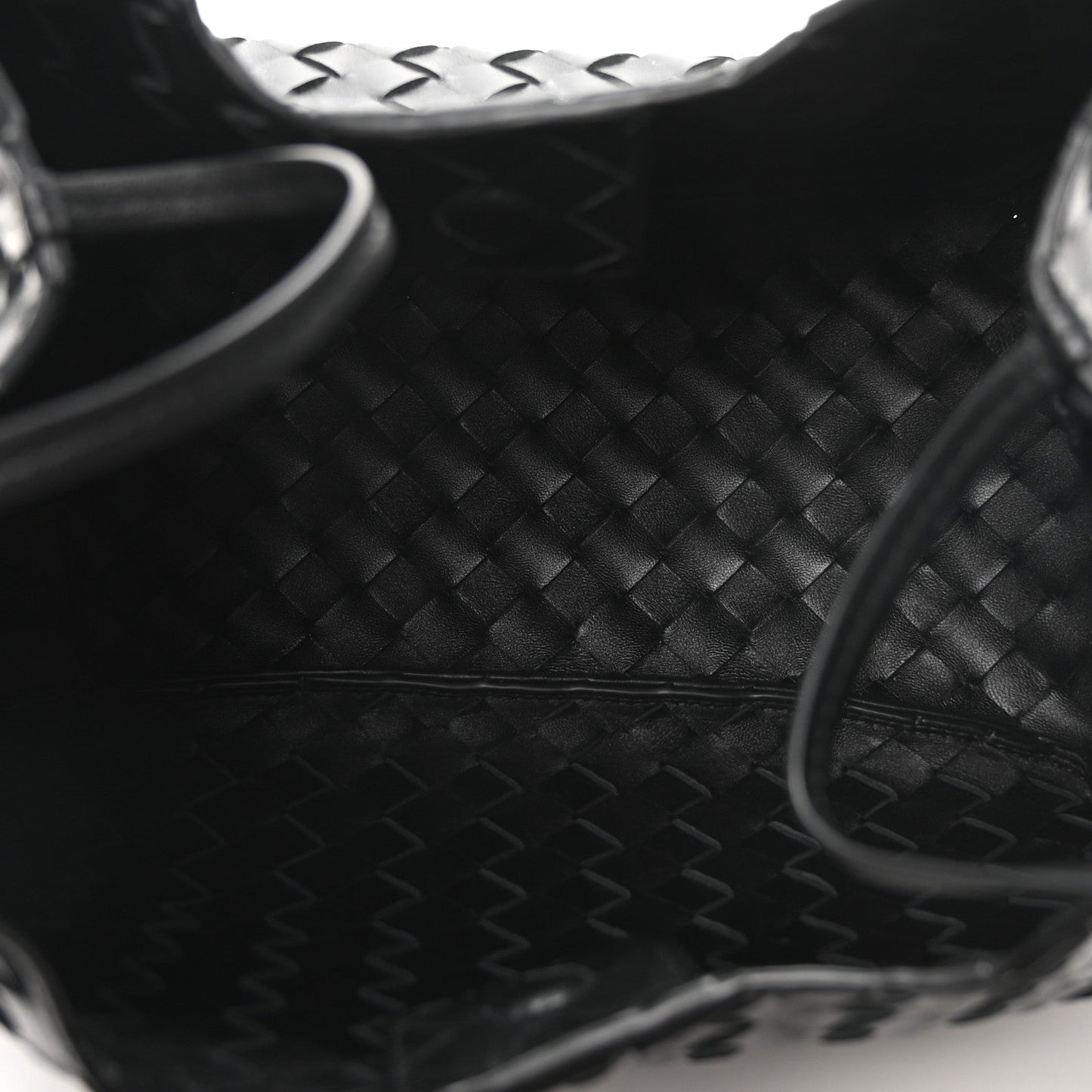 Nappa Intrecciato Medium Campana Shoulder Bag Black