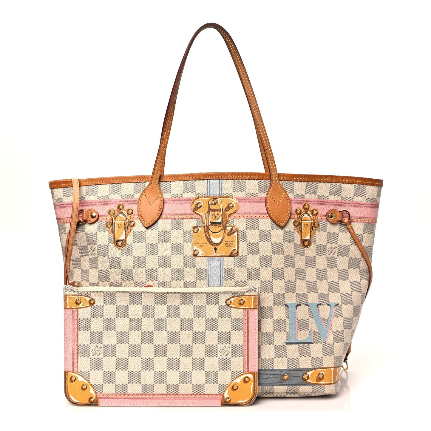 Damier Azur Summer Trunks Neo Neverfull MM