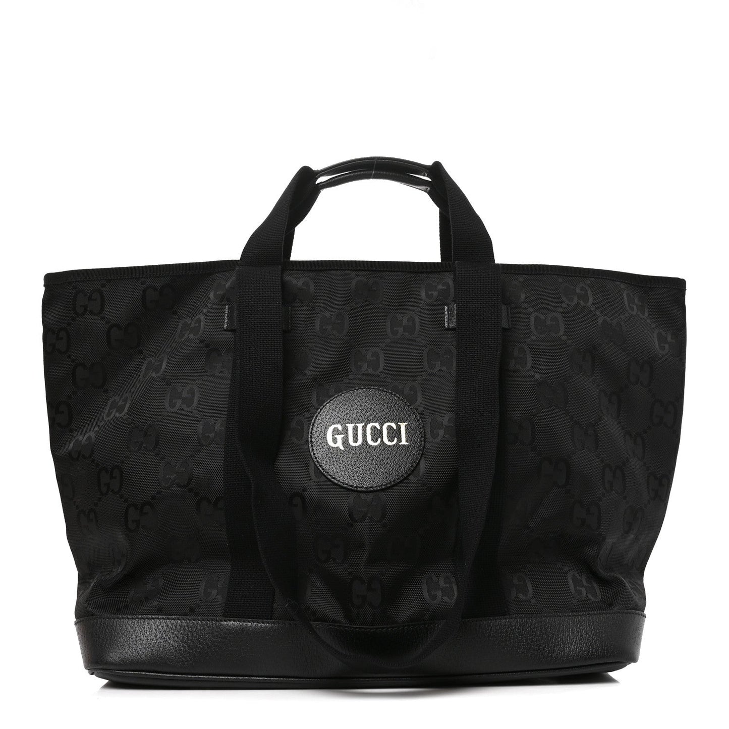 Econyl Nylon Monogram Medium Off The Grid Tote Bag Black
