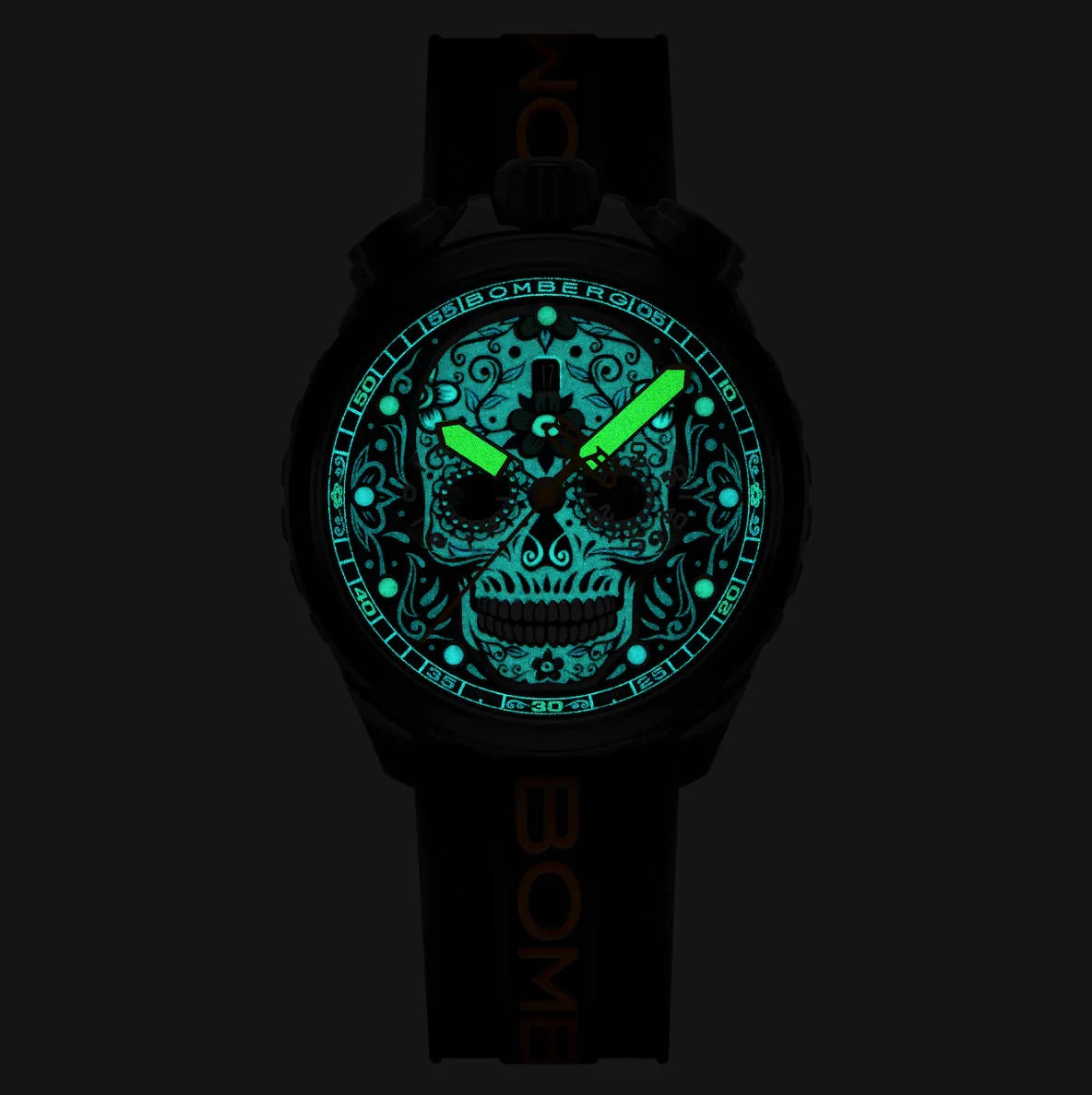 Bomberg Sugar Skull Orange Men's Limited Edition Watch