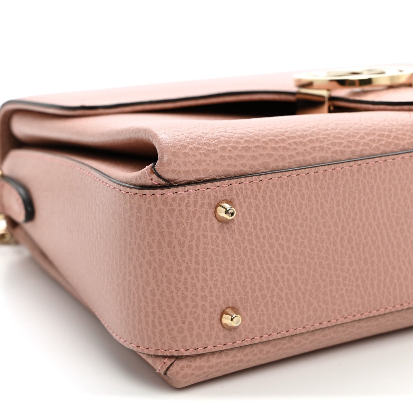 Dollar Calfskin Interlocking G Top Handle Shoulder Bag Soft Pink