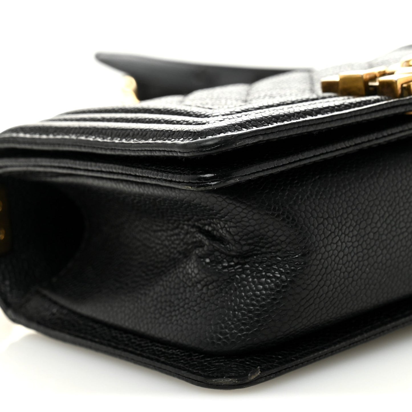 Caviar Quilted Small Boy Flap Black