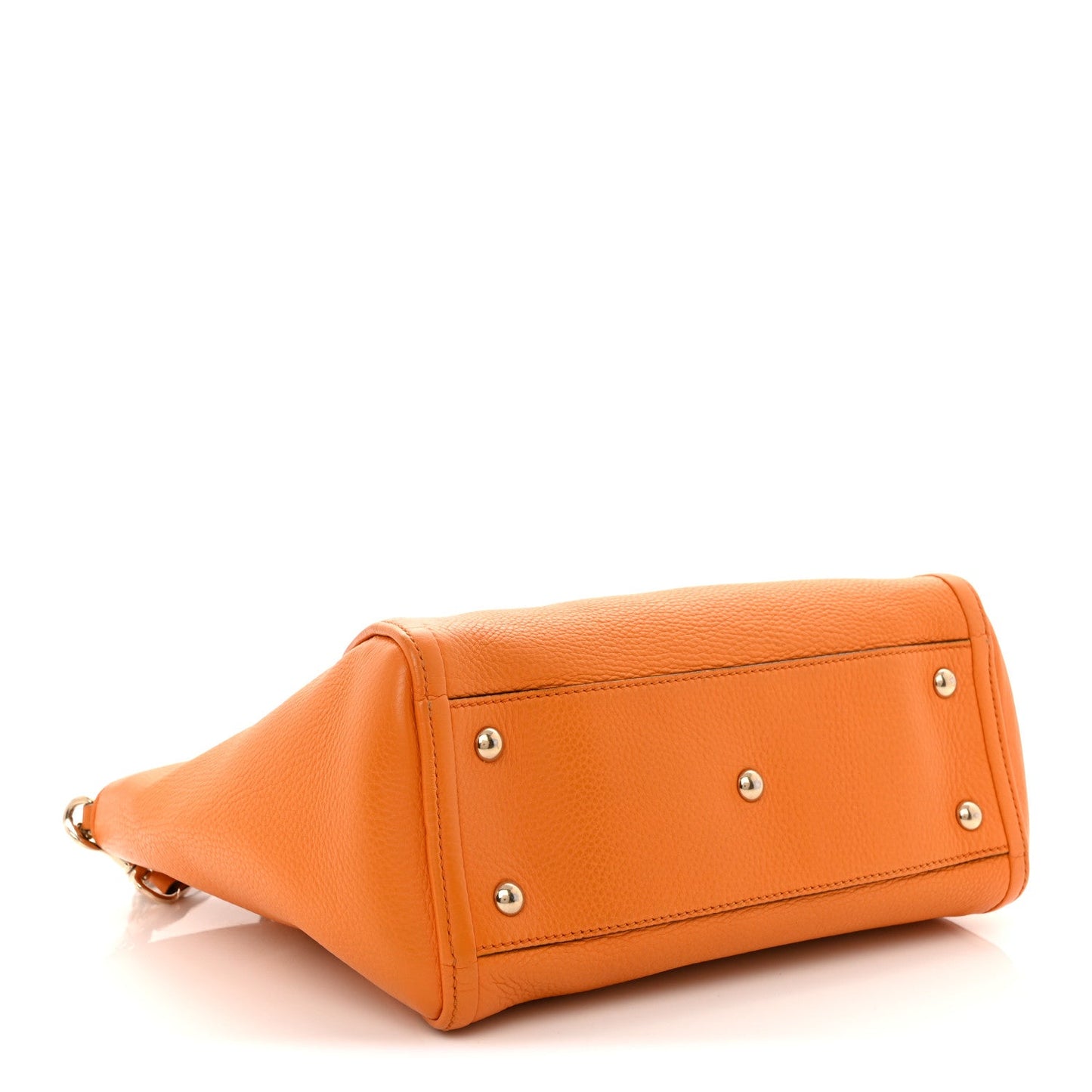 Pebbled Calfskin Small Soho Top Handle Bag Curcuma