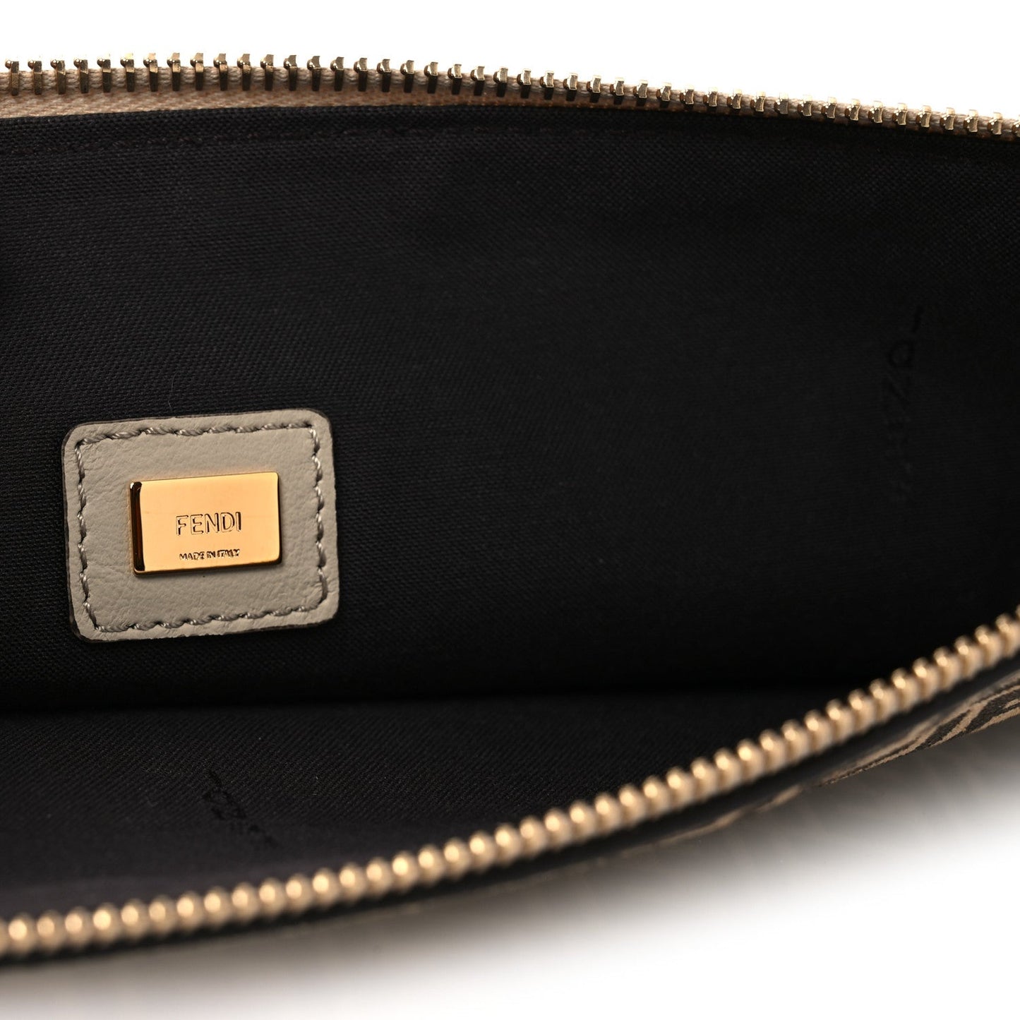 Suede Vitello Grace Micro FF Large Flat Pouch Nude Spring Maya