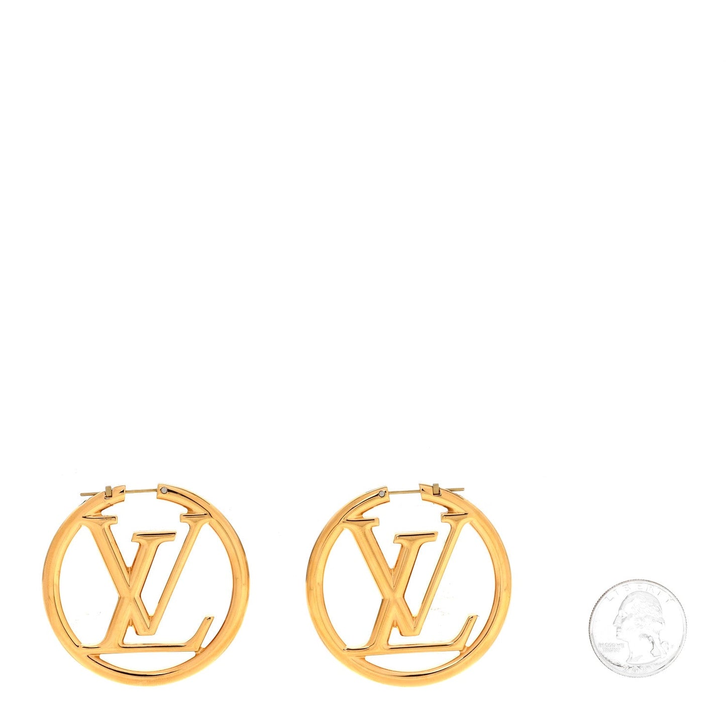 Metal Louise Hoop Earrings Gold Gold