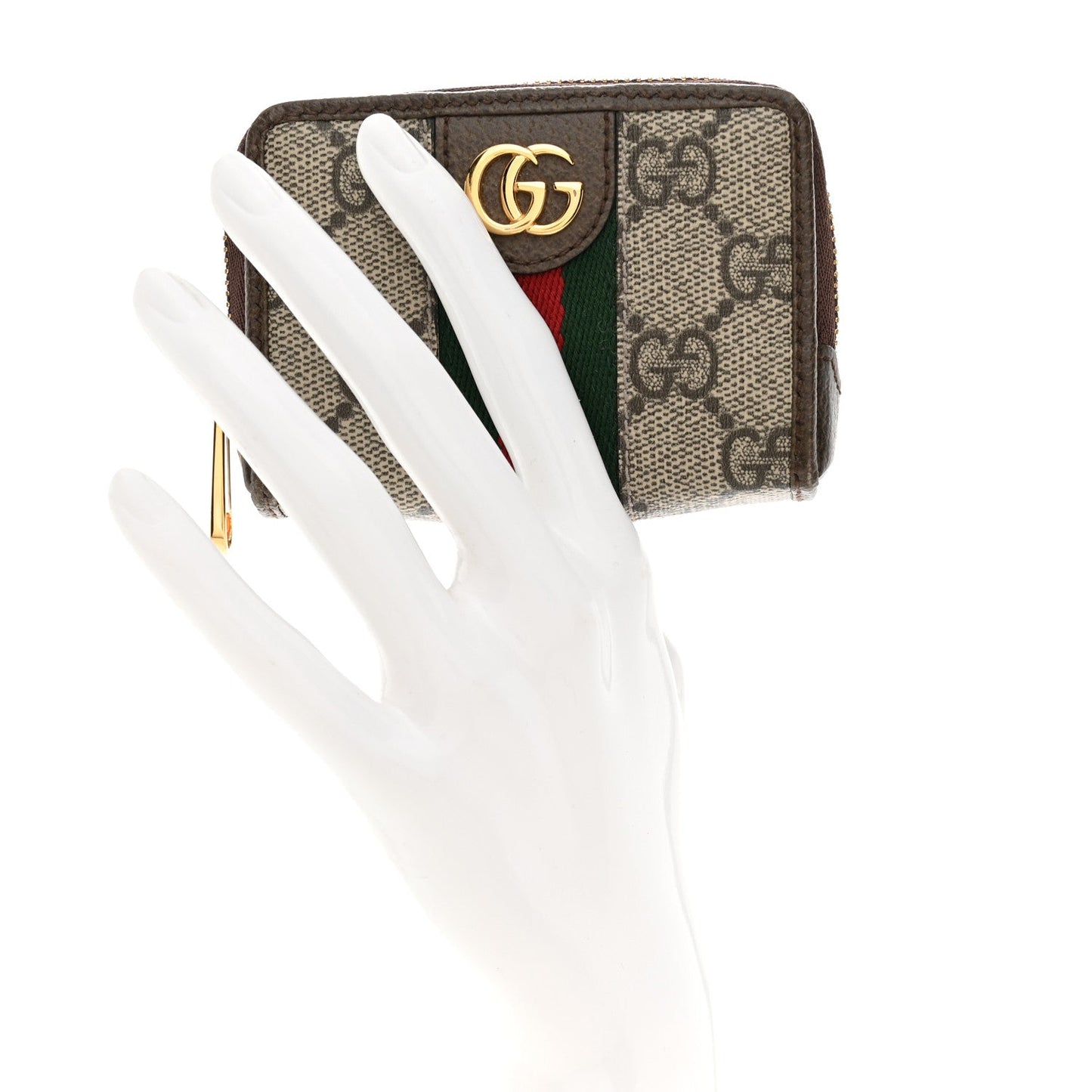 GG Supreme Monogram Web Ophidia Playing Card Case Beige New Acero