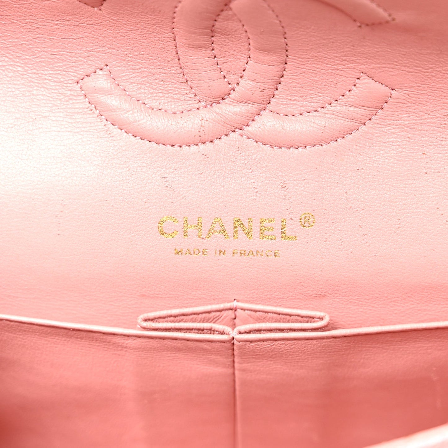 Caviar Quilted Medium Double Flap Light Pink