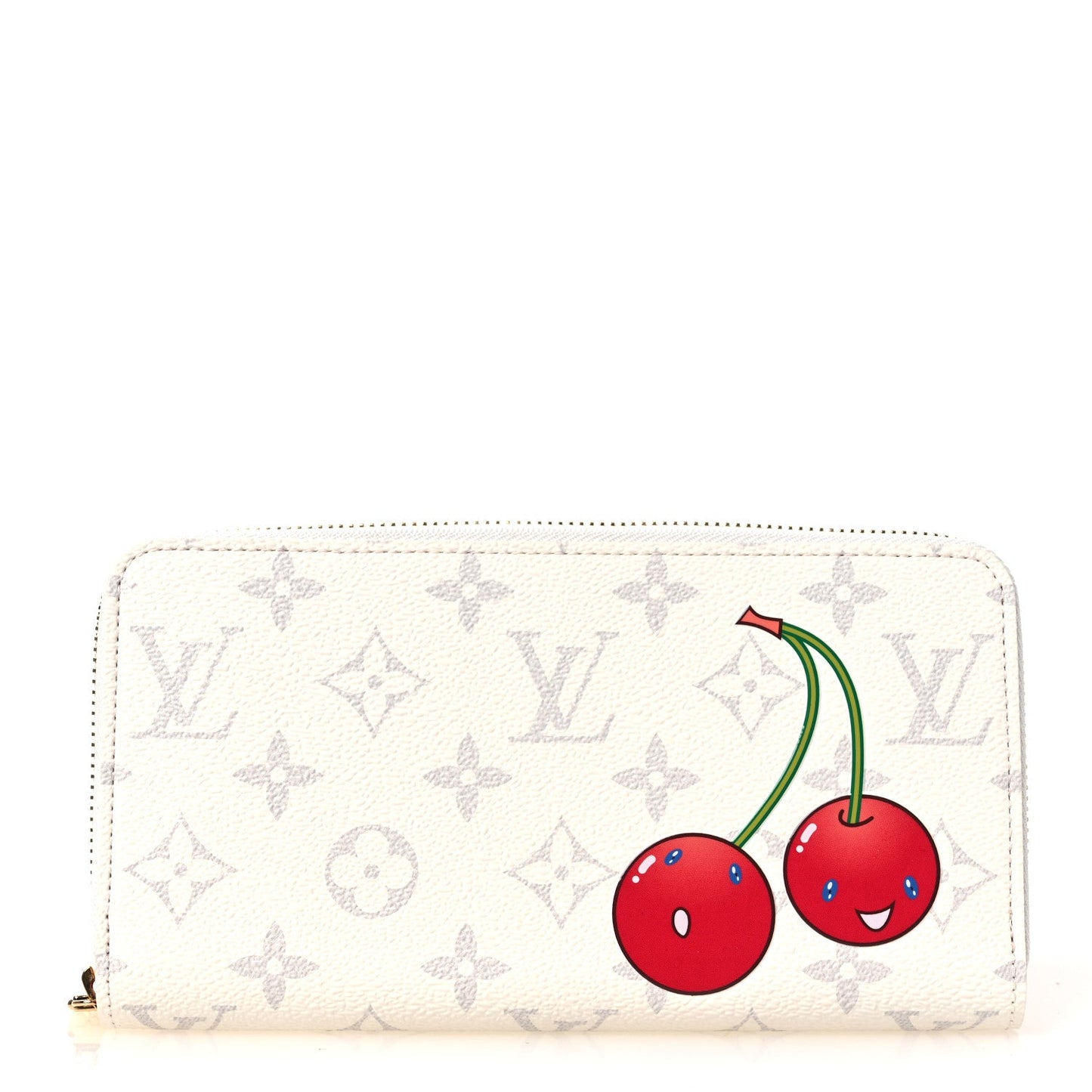 LV X TM Monogram Cerises Zippy Wallet White