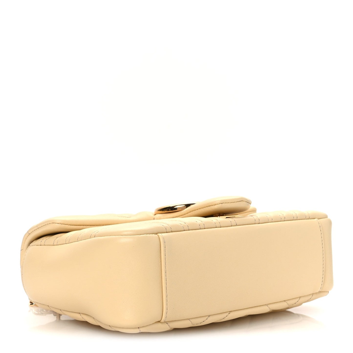 Lambskin Matelasse Medium GG Marmont Shoulder Bag Light Yellow