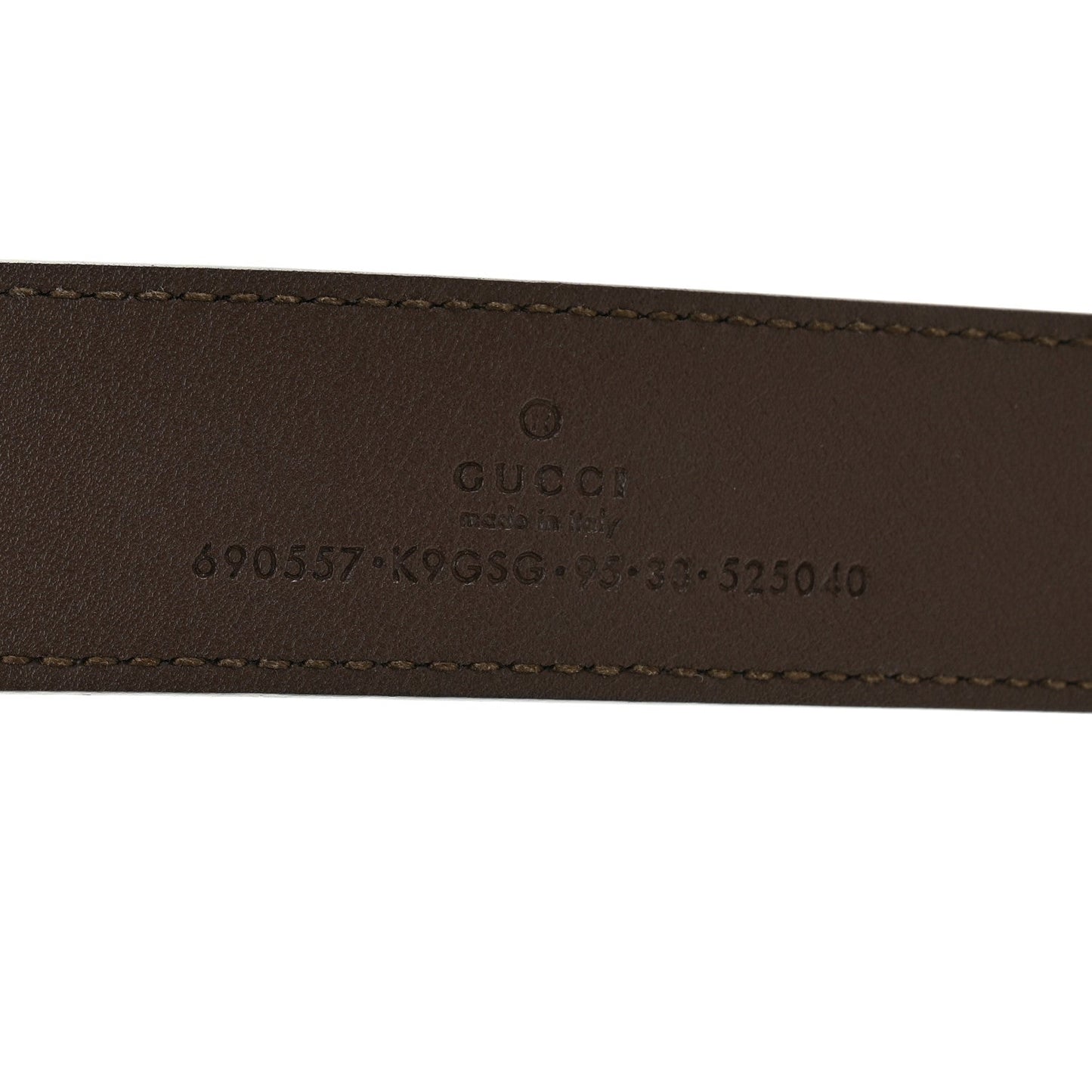 GG Supreme Monogram Textured Dollar Calfskin Blondie 30mm Belt 95 38 Beige Ebony New Acero
