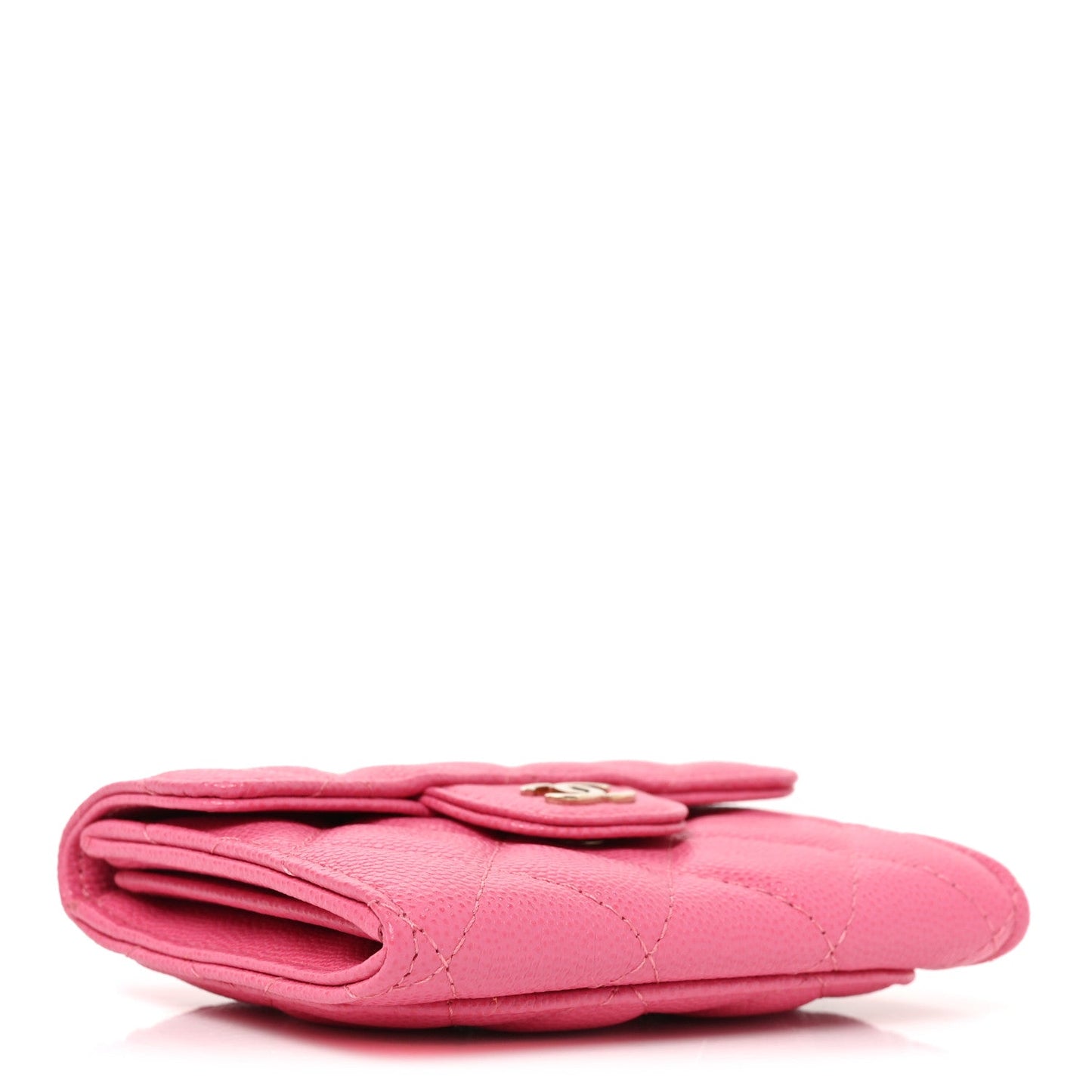 Caviar Quilted Coin Purse Pink