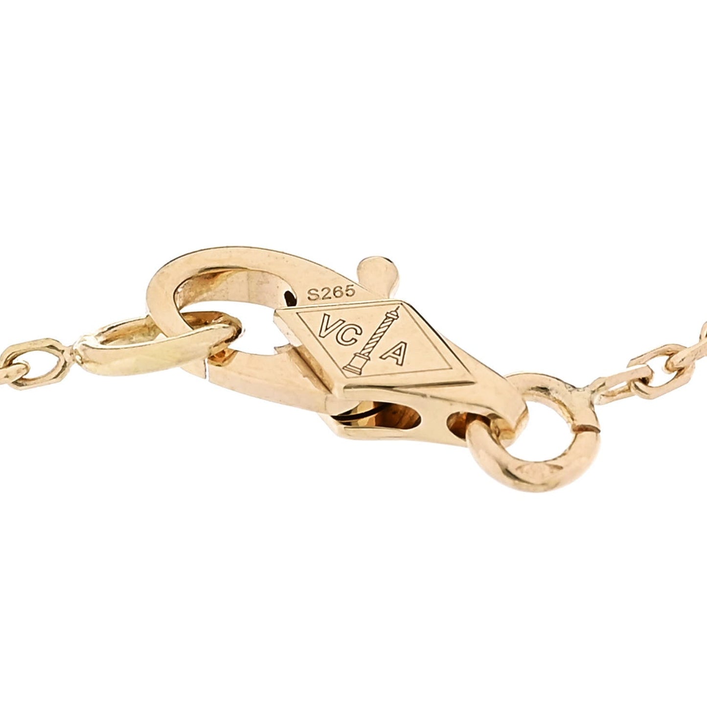 18K Yellow Gold Mother of Pearl Sweet Alhambra Butterfly Bracelet