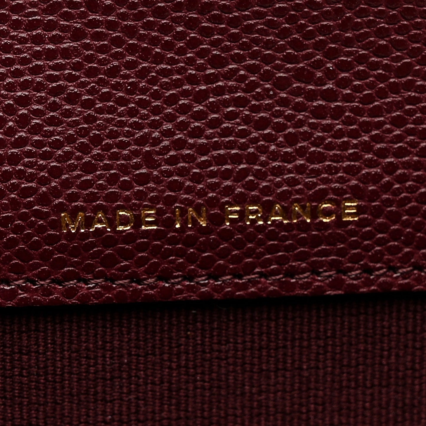 Caviar Quilted Flap Card Holder Wallet Burgundy