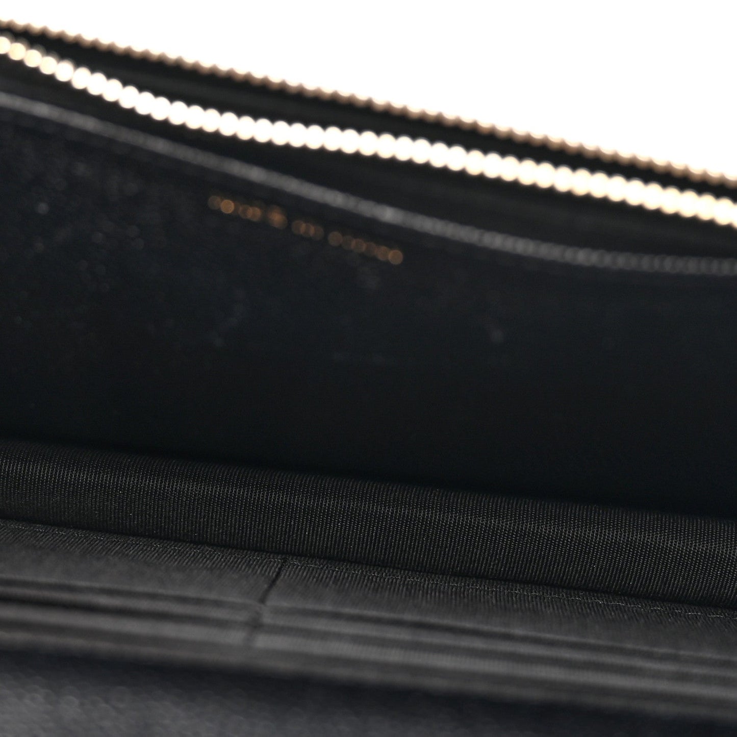 Caviar Quilted Golden Class Wallet On Chain WOC Black
