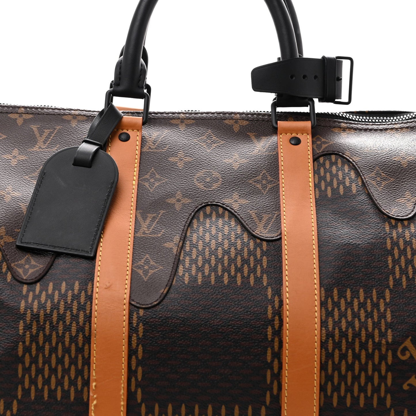 X NIGO Giant Damier Ebene Monogram Keepall Bandouliere 50