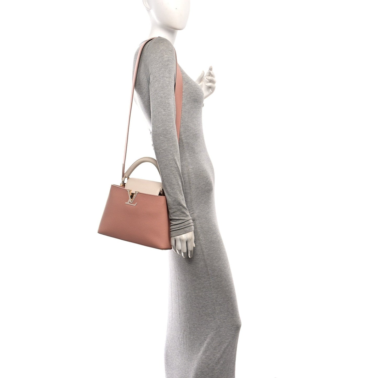 Taurillon Capucines BB Rose Trianon Creme