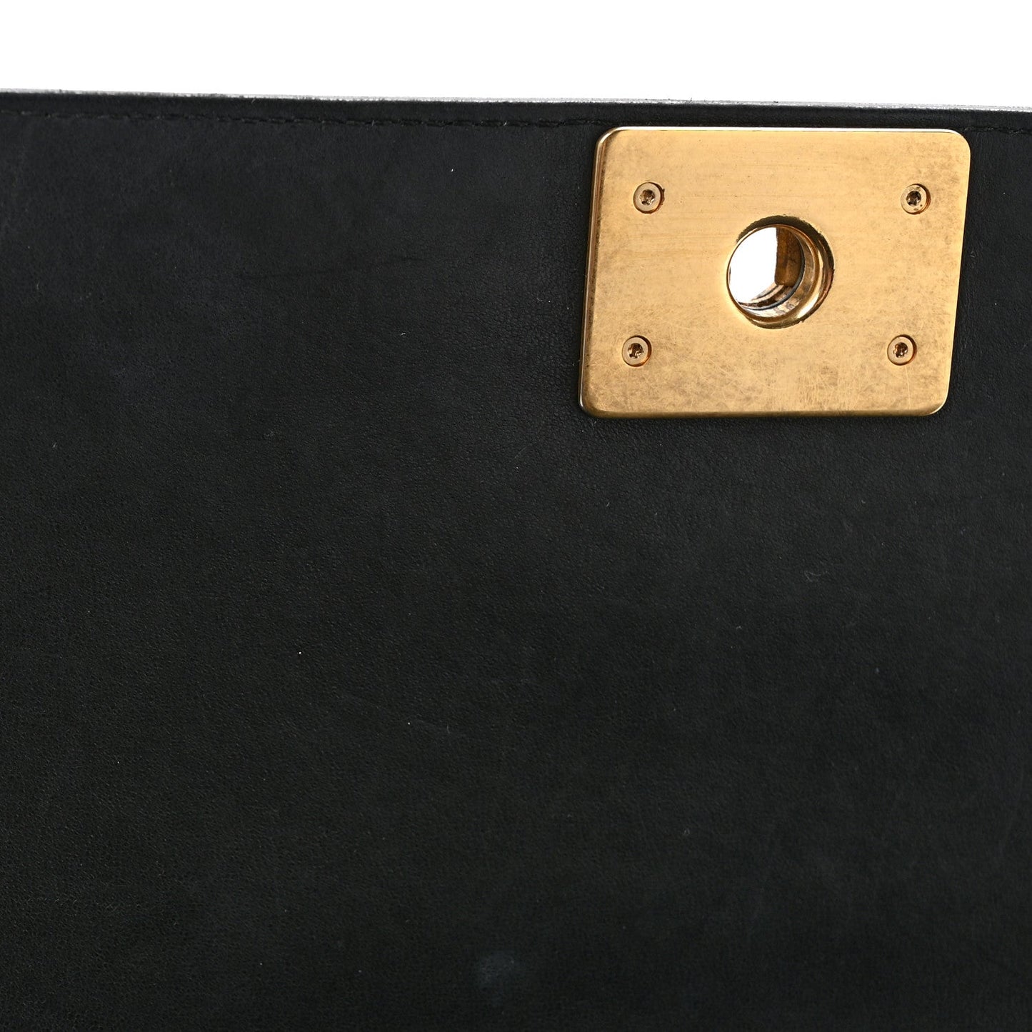 Lambskin Quilted Medium Boy Flap Black