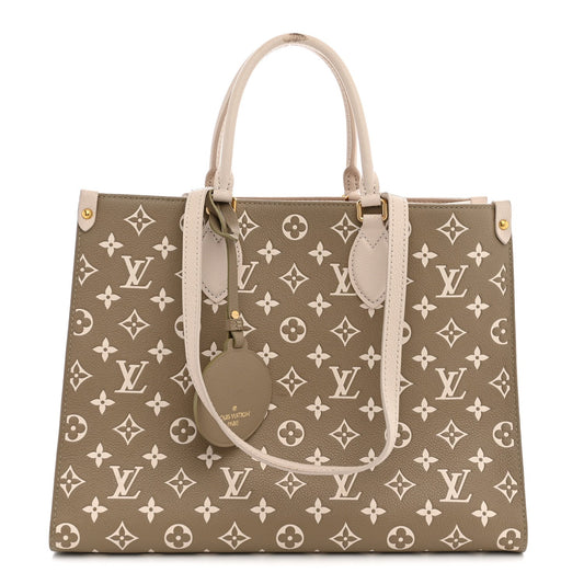 Empreinte Monogram Spring In The City Onthego MM Kaki Beige Cream